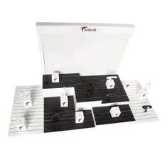 Paent gwyn ac arddangos Watch argaenau ddu